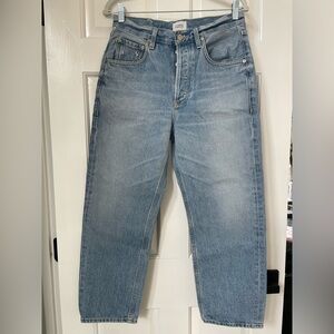 Citizens Of Humanity Dahlia Barrel Leg Jeans High Rise Button Fly 27 Wide Leg